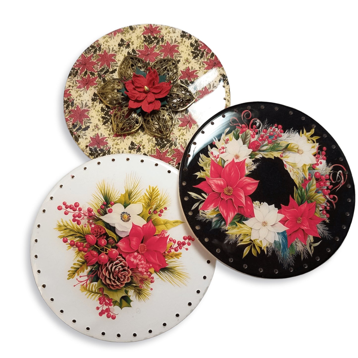 4" Christmas Basket Centers