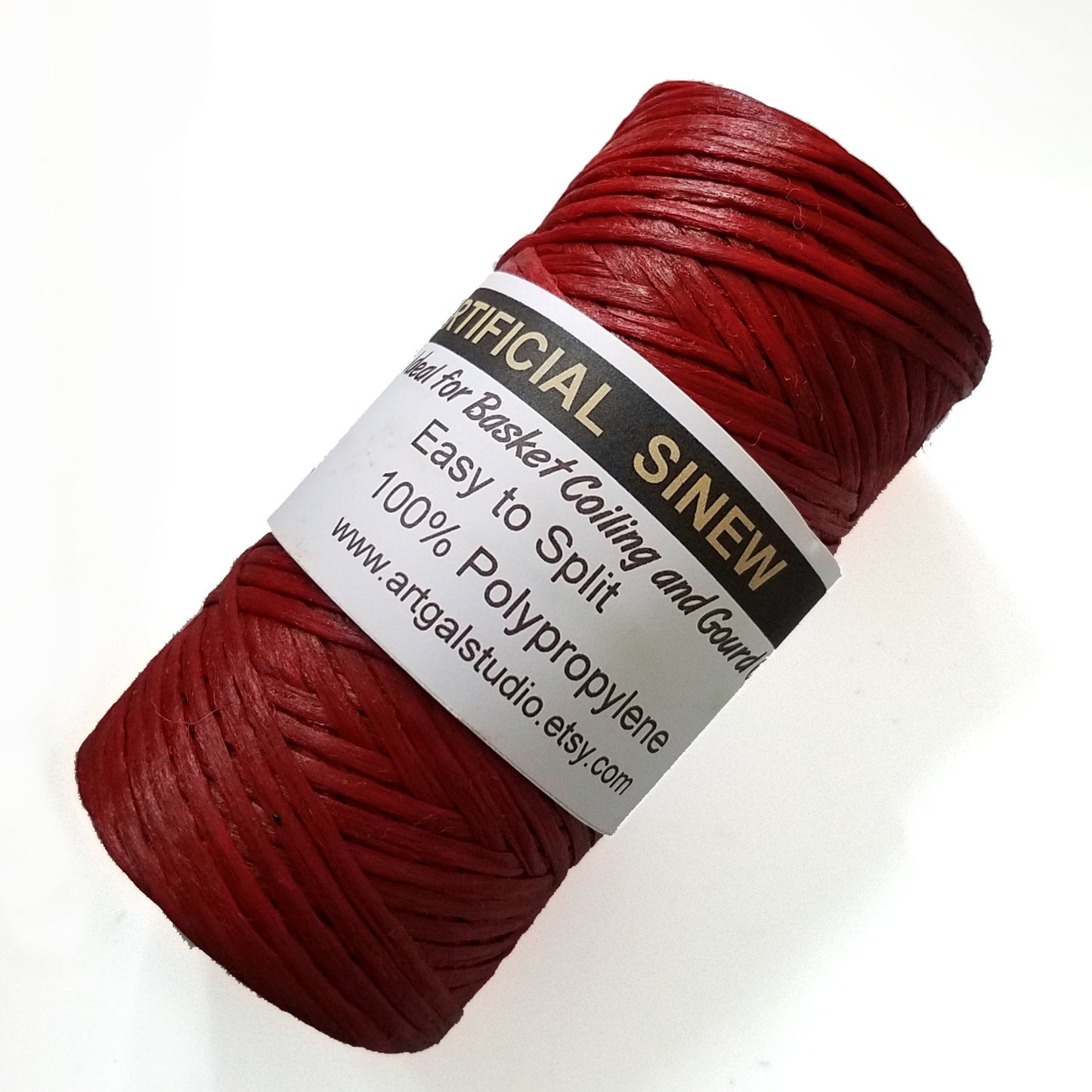 Imitation / Artificial SINEW 4 oz Spool, for Pine Needle Basketry, Leather Craft, Gourd Art, Dreamcatchers