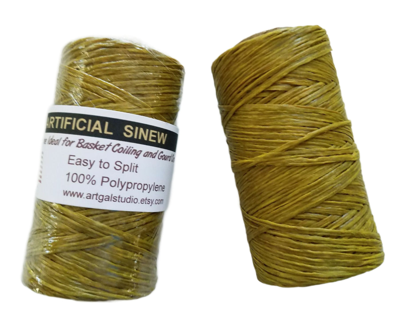 Mustard Imitation / Artificial Sinew 4 oz spool