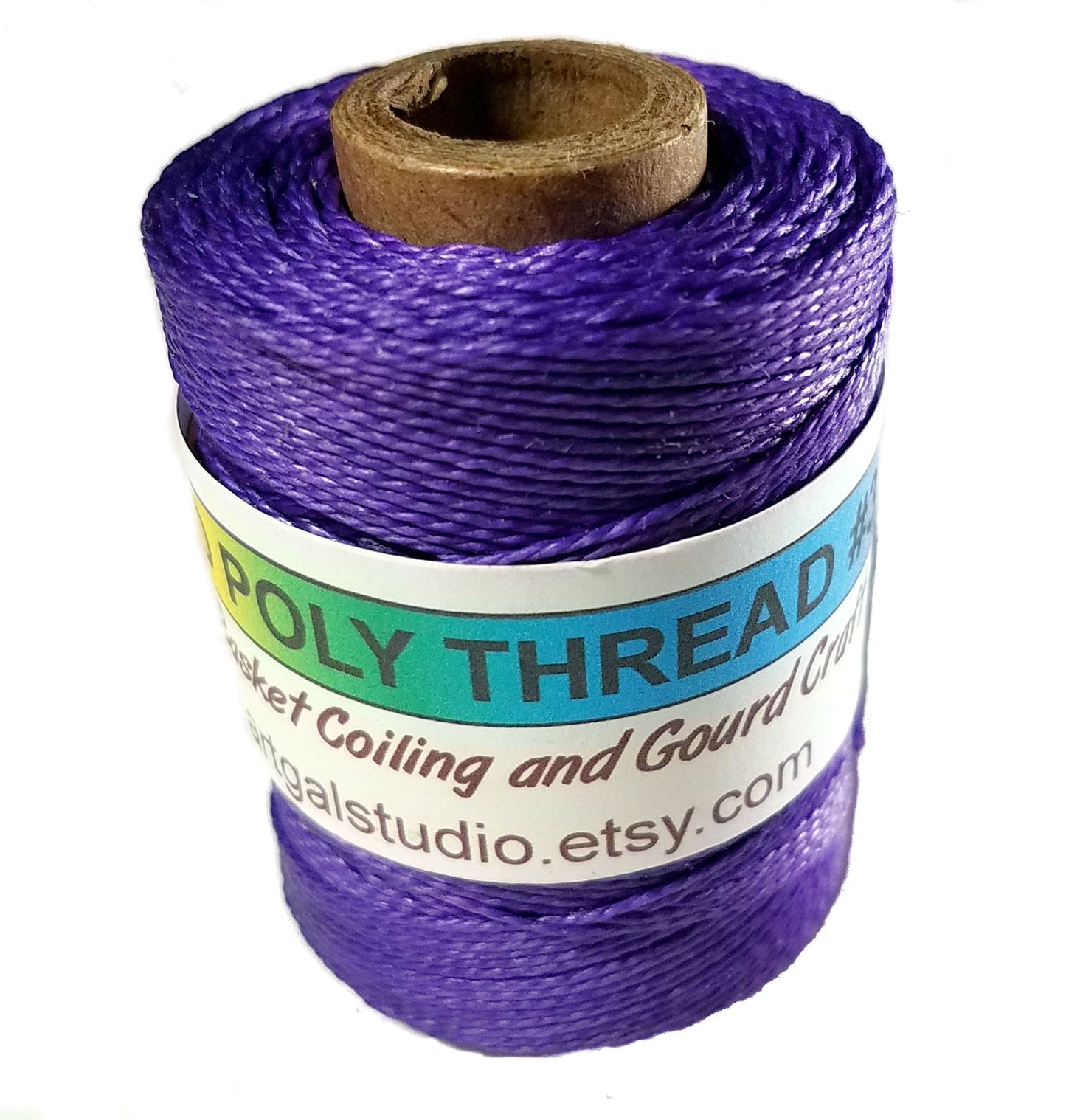 Waxed Poly Thread - The BRIGHTS - Choose Color, 2 oz Spool, Ideal for Pine Needle Basket Weaving, Gourd Art, Leather Craft, Jewelry, Beading