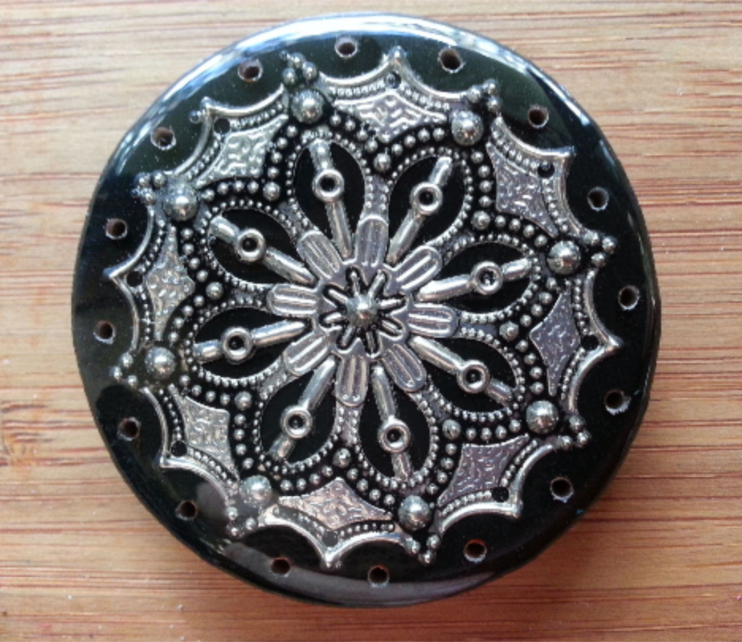 Western Style Concho Basket Centers Pine Needle Basket Base in Resin