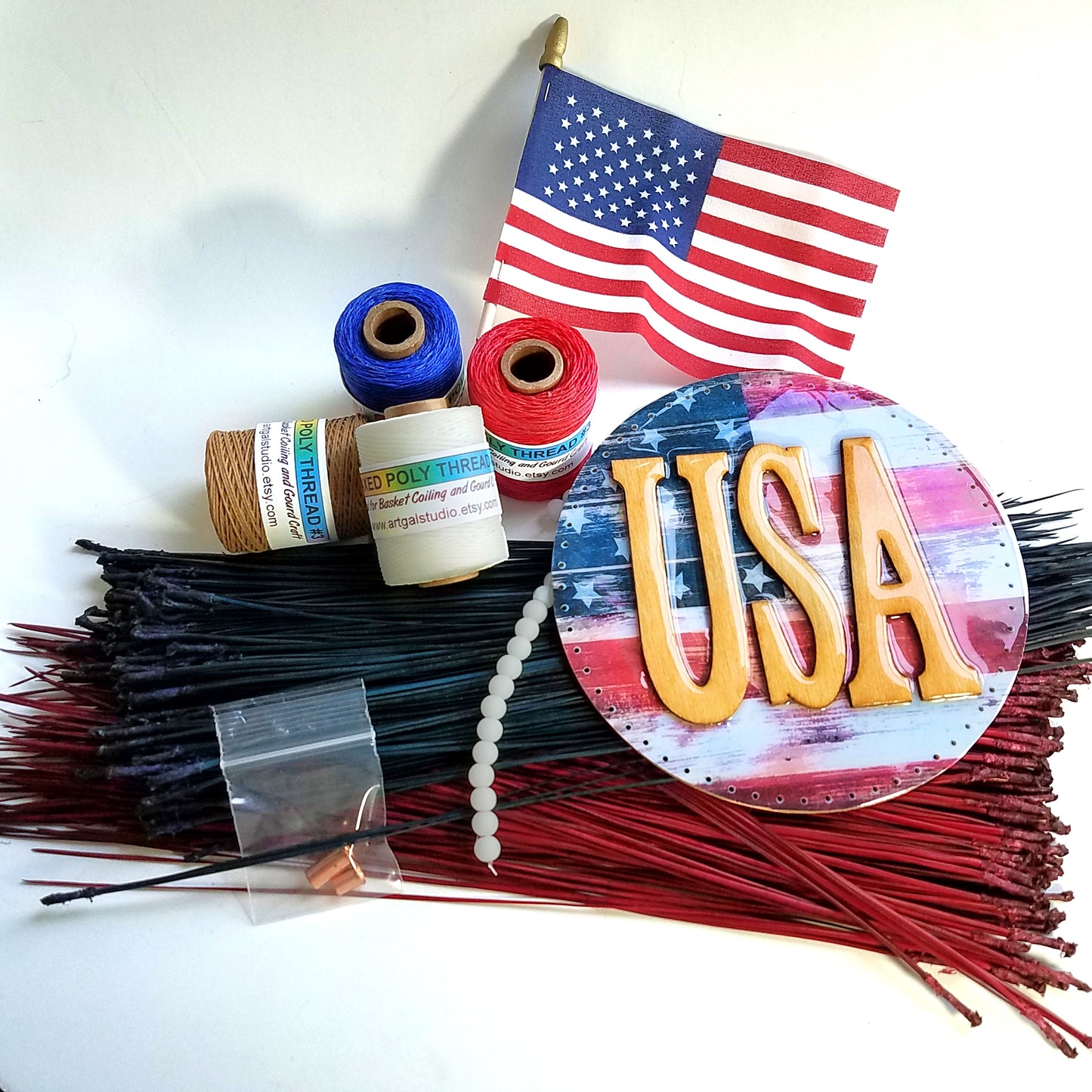 4th of JULY Pine Needle Basket Kit