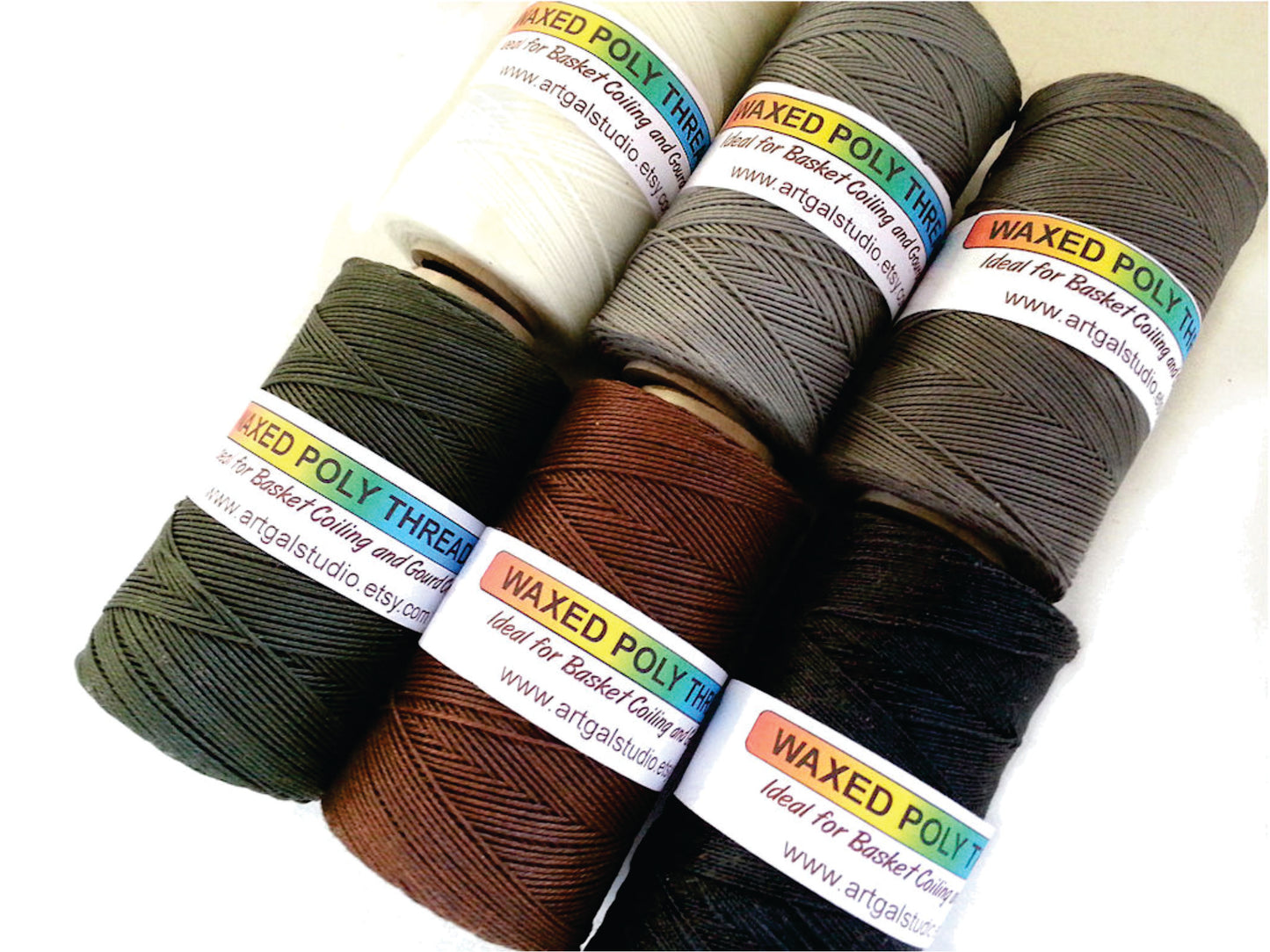 4 oz spools waxed threads in natural colors