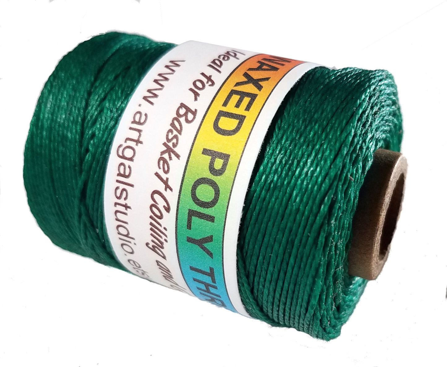 Waxed Poly Thread - The BRIGHTS - Choose Color, 2 oz Spool, Ideal for Pine Needle Basket Weaving, Gourd Art, Leather Craft, Jewelry, Beading
