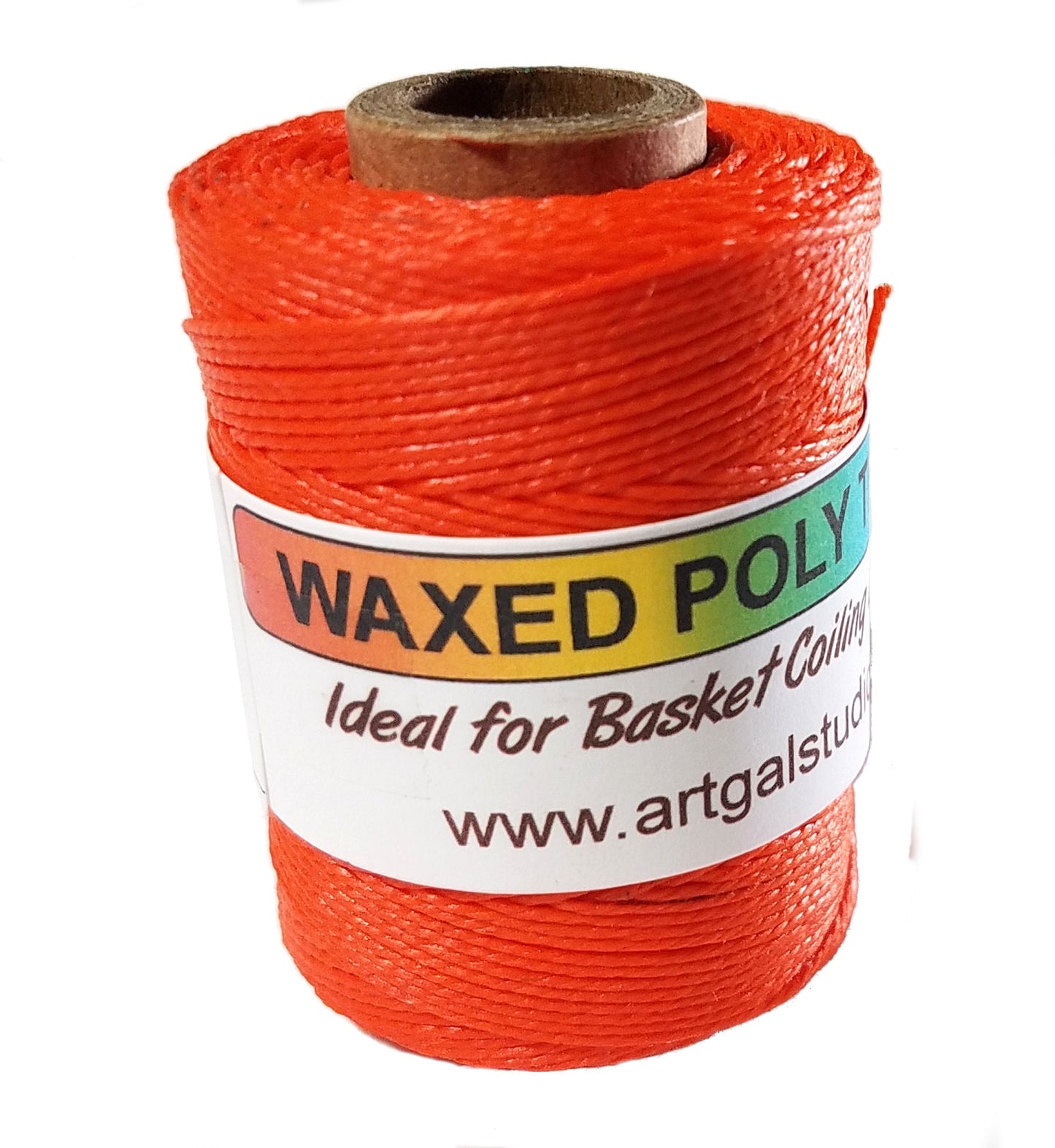 Waxed Poly Thread - The BRIGHTS - Choose Color, 2 oz Spool, Ideal for Pine Needle Basket Weaving, Gourd Art, Leather Craft, Jewelry, Beading