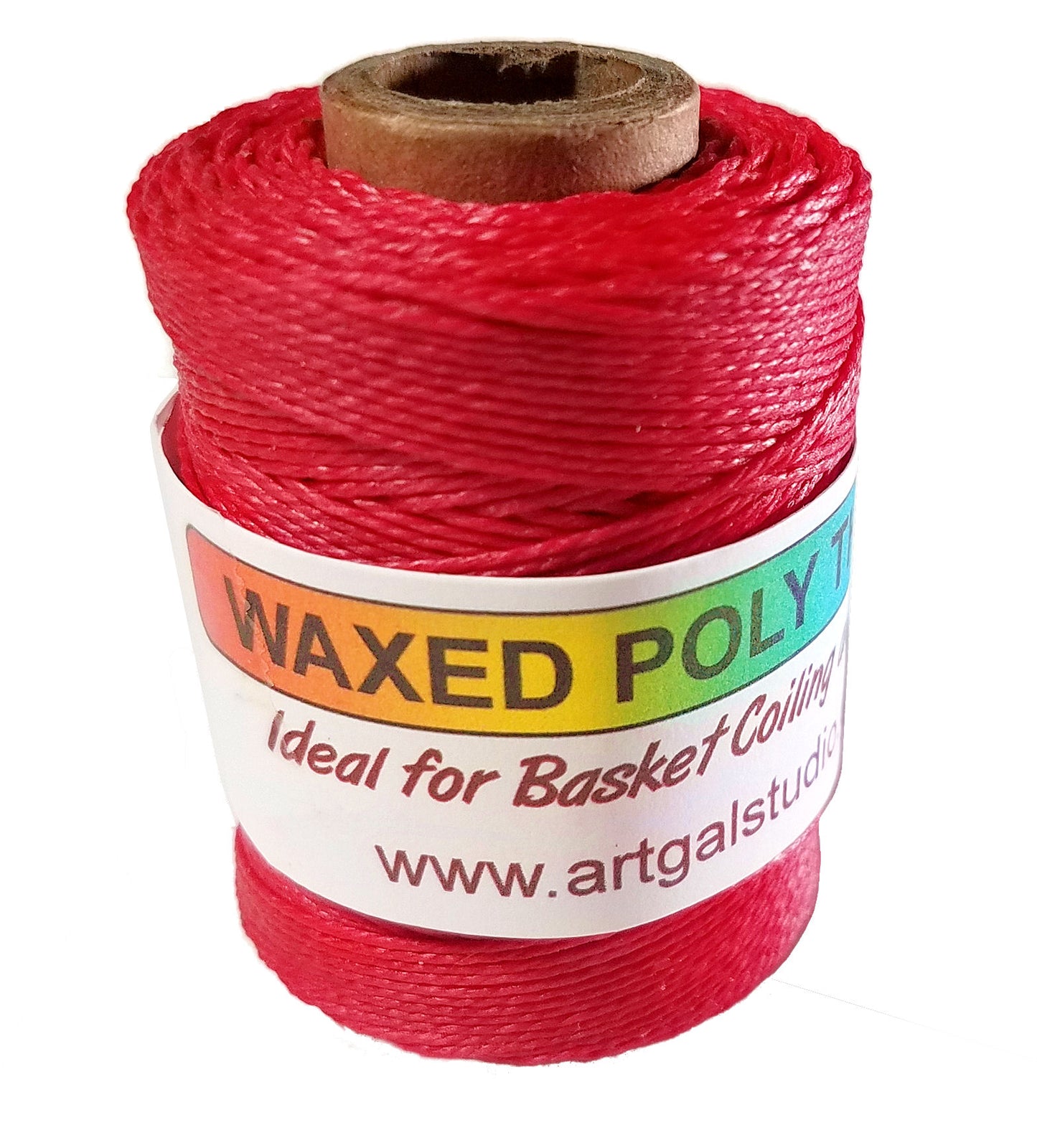 Waxed Poly Thread - The BRIGHTS - Choose Color, 2 oz Spool, Ideal for Pine Needle Basket Weaving, Gourd Art, Leather Craft, Jewelry, Beading