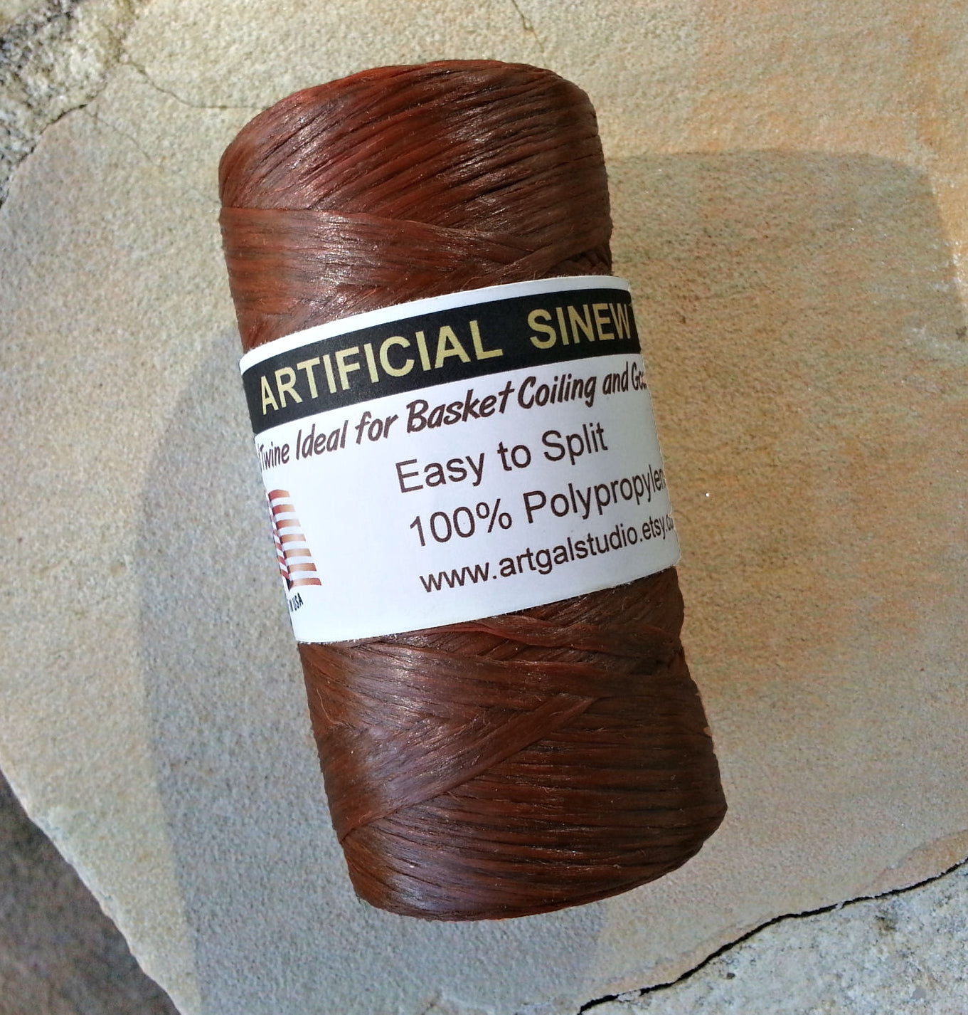 Imitation / Artificial SINEW 4 oz Spool, for Pine Needle Basketry, Leather Craft, Gourd Art, Dreamcatchers